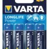 Batterie Varta Longlife Power Mignon LR6, 4 Stück, Alkaline, 1,5 V, MN1500 -Sramzed Geschaft 0344af23d398f985f2a70896abb95b6f 233837