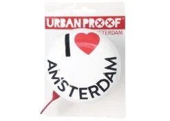 URBAN PROOF Klingel Ø 80mm Dingdong Bell I Love Amsterdam - Weiß