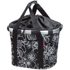 Asista City-Tasche KLICKfix Bikebasket, 35x28x26cm, Fleur Schwarz, Reisenthel