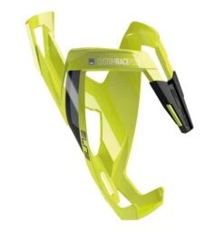Trinkflaschenhalter Elite CustomRacePlus, Elastomer-Gummi, Gelb Fluo/schwarz