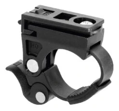 Messingschlager Scheinwerferhalter Smart, Schwarz, Schnellverschluß, Lenkermontage