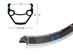 Felge Exal ZX 19, 26", Schwarz, 32 Loch, 559-19, VL 6,5 Mm