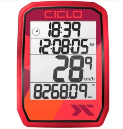 CICLOSPORT Fahrradcomputer "PROTOS 205" Rot