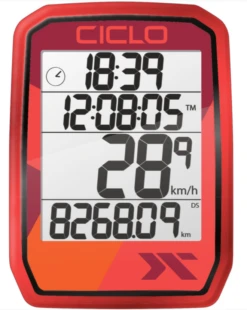 CICLOSPORT Fahrradcomputer "PROTOS 105" ROT