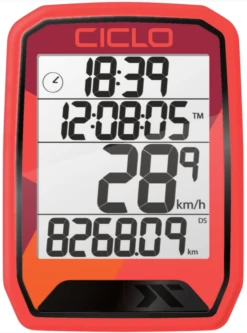 CICLOSPORT Fahrradcomputer "PROTOS 113" ROT