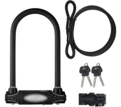 Master Lock Bügelschloss Mit Kabel 210X110X13Mm Kabel 1200X10Mm Inkl Halter