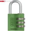 ABUS Zahlenschloss 145/30 Grün Lock-Tag -Sramzed Geschaft abus vorhangeschloss 145 30 grun zahlen308366 3083