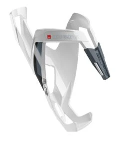 Trinkflaschenhalter Elite CustomRacePlus, Elastomer-Gummi, Glanzweiß/schwarz