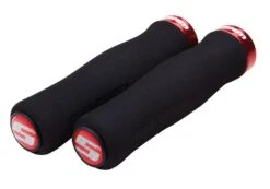 SRAM Softgriff Contour M.Schraubens., Sw, 129mm, M.Klemme Rot+Endstopfen