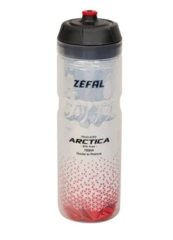 Trinkflasche Zefal Arctica 75, 750ml, Silber/rot